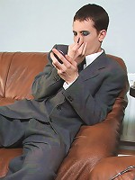 Naughty guy loses his formal suit becoming a sexy diva