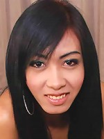 Asian tranny uses toy on tight ass